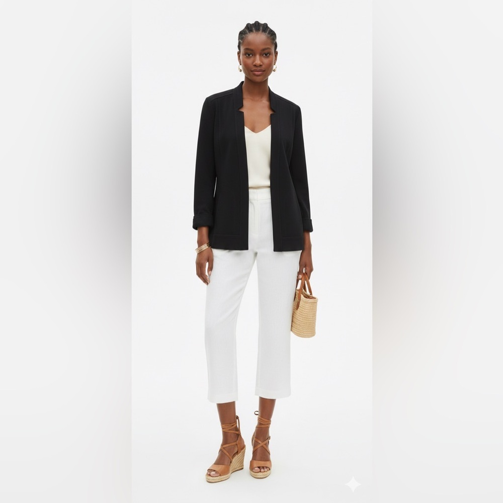 CABI CENTER JACKET BLACK KNIT BLAZER STYLED WORKWEAR SIZE MEDIUM